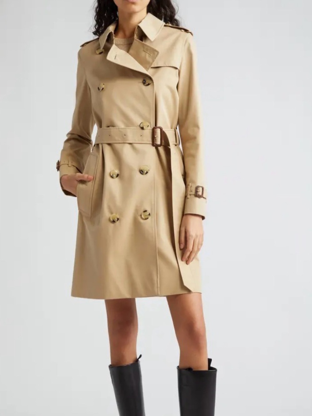 Burberry Heritage Collection Mid-Length Kensington Trench Coat